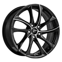 Platinum 438U Gyro 18x8 5x114.3 40 ET 72.56 CB Gloss Black w/ Diamond Cut Face & Clear-Coat