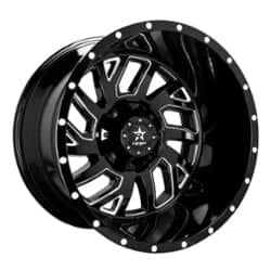 RBP Wheel 65R Glock 22x14 5x127/5x139.7 -76 ET 78 CB Gloss Black/Milled