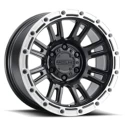 Raceline 956BS Compass 17x8 5x110 30 ET 72.56 CB Satin Black w/Silver Ring