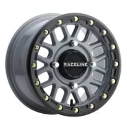 Raceline A93SG Podium 14x7 4x137 38 ET 110.2 CB Beadlock Stealth Gray True Beadlock