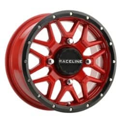 Raceline A94R Krank 14x7 4x137 38 ET 110.2 CB Red/Black Simulated Beadlock