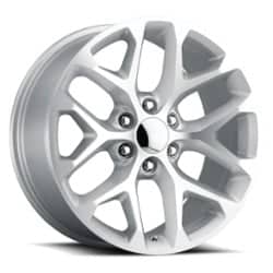 Voxx Replica Snowflake 20x9 6x139.7 27 ET 78.1 CB Silver Machined Face