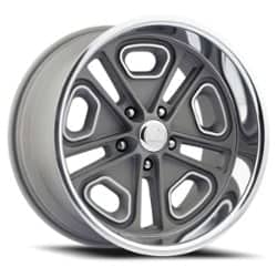 Resto Del Ray 22x8.5 5x114.3 1 ET 72.69 CB Texture Gunmetal Center/Milled Windows/Diamond Cut Lip