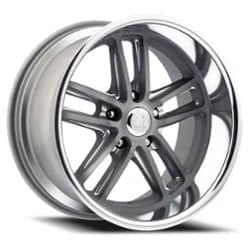 Resto Maverick 24x9 6x139.7 25 ET 106.1 CB Texture Gunmetal Center/Milled Windows/Diamond Cut Lip