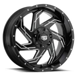 Rev 895 Offroad 20x12 6x139.7 44 ET 87 CB Gloss Black / Milled