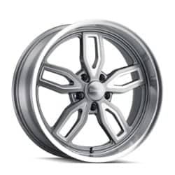 Ridler 608 18x9 5x114.3 0 ET 72.56 CB Gray w/Milled Spokes & Diamond Lip