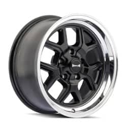 Ridler 610 17x7 5x114.3 0 ET 83.8 CB Matte Black/Polished Lip