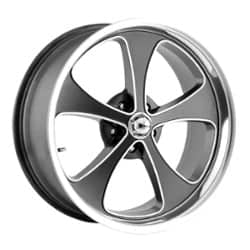 Ridler 645 17x8 5x114.3 0 ET 83.8 CB Matte Black w/Machined Face Polished Lip