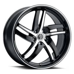 Sapphire Luxury Alloys SX01 20x9 5x120 35 ET 73 CB Gloss Black Machined Face