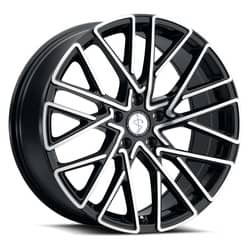 Sapphire Luxury Alloys SX02 20x9 5x120 35 ET 73 CB Gloss Black Machined Face