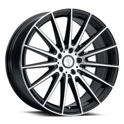 Sapphire Luxury Alloys SX03 20x9 5x120 35 ET 73 CB Gloss Black Machined Face