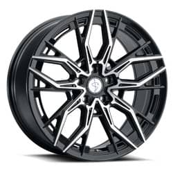 Sapphire Luxury Alloys SX07 20x9 5x120 35 ET 73 CB Gloss Black Machined Face