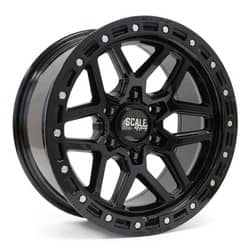 Scale 4x4 S02 17x8.5 6x139.7 -10 ET 106.3 CB Glossy Black w/Simulated Beadlock