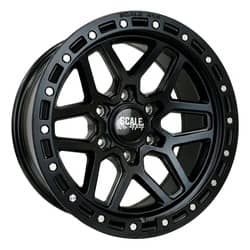 Scale 4x4 S02 17x8.5 6x139.7 -10 ET 106.3 CB Matte Black w/Simulated Beadlock