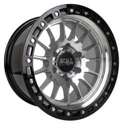 Scale 4x4 S04 17x9 6x139.7 -25 ET 106.3 CB Machined w/Black Simulated Beadlock