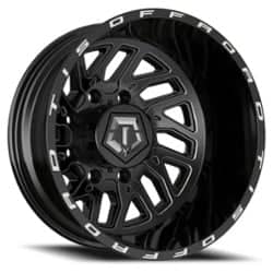 TIS Offroad 544BM Dually Rear 20x8.25 8x210 -198 ET 154.3 CB Gloss Black/Milled Accents