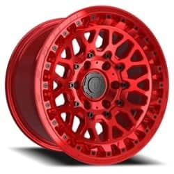 TIS Offroad 555MRT 17x9 6x139.7 -12 ET 106.2 CB Machined with Gloss Red Tint Clear Coat and Cast Lgo & Lip Bolts
