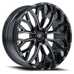 TIS Offroad 565BM 22x12 8x170 -44 ET 125.2 CB Black with Milled Accents