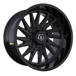 TIS Offroad 547B 24x12 6x135/6x139.7 -44 ET 106.2 CB Black Milled w/ Painted Lip Logo