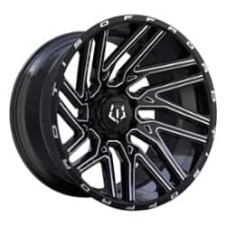 TIS Offroad 554BM 22x12 6x135/6x139.7 -44 ET 108 CB Gloss Black w/ Milled Spoke Accents and Lip Logo