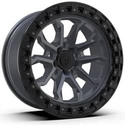 TIS Offroad 556AB 6 20x9 6x139.7 18 ET 106.2 CB Satin Anthracite with Cast Black Bead Ring