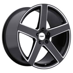 TSW Alloy Rivage 20x10 5x120.65 25 ET 76.1 CB Gloss Black W/Milled Spoke