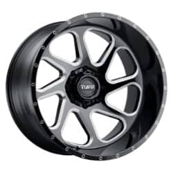 Tuff A.T. T2B Right 24x14 5x127 -72 ET 71.6 CB Gloss Black W/Milled Spoke