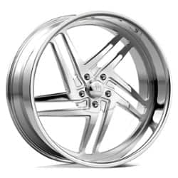 US Mags Nemesis 5 UF013 24x10 Blank 5 Lug 5 ET 72.56 CB Polished