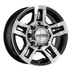 Ultra 052 Hangout Trailer 15x6 6x139.7 0 ET 105 CB Gloss Black w/Diamond Cut Face/Clear Coat