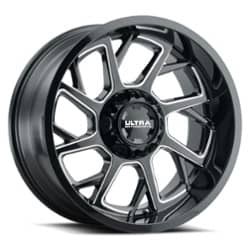 Ultra 120 Patriot 20x9 6x135/6x139.7 18 ET 106.1 CB Gloss Black with Milled Accents and Clear Coat
