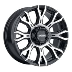 Ultra 123U Scorpion 17x9 8x165.1 12 ET 125.2 CB Gloss Black w/Diamond Cut Face and Clear Coat