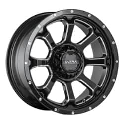 Ultra 219 Nemesis 17x9 8x165.1 12 ET 125.2 CB Gloss Black w/ CNC Milled Accents & Clear Coat