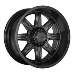 Ultra 229 Menace 16x8 8x165.1 10 ET 125.2 CB Satin Black w/ Satin Clear Coat