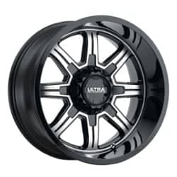 Ultra 229 Menace 16x8 6x139.7 10 ET 106.1 CB Gloss Black w/ Diamond Cut Face and Clear Coat
