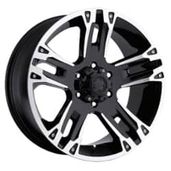 Ultra 235 Maverick 17x8 5x139.7 20 ET 106.5 CB Gloss Black w/ Diamond Cut & Clear Coat