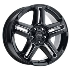 Ultra 258 Prowler CUV 17x8 5x127 30 ET 71.5 CB Gloss Black with Milled Accents and Clear Coat