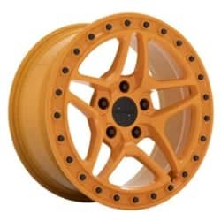 Victor Equipment Berg 17x8 5x130 20 ET 71.5 CB Gloss Orange with Black Bolts