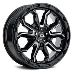 Vision 410 Korupt 16x6.5 6x130 45 ET 84 CB Gloss Black Milled Spoke