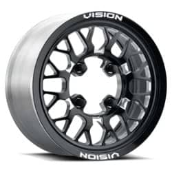 Vision 346 Storm ATV 15x6 4x136 50.6 ET 110.5 CB Black Milled