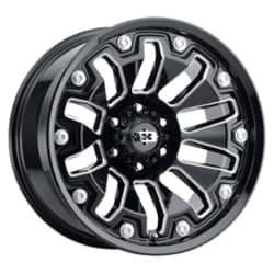 Vision 362 Armor 18x9 5x139.7 12 ET 108 CB Gloss Black Milled Spokes