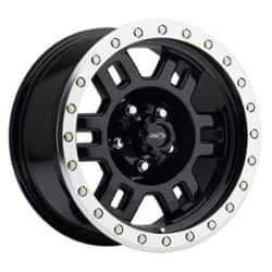 Vision 398 Manx 16x7 5x114.3 0 ET 83 CB Gloss Black Machined Lip