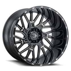 Vision 404 Brawl 22x10 6x139.7 -19 ET 106.2 CB Gloss Black Milled Spoke