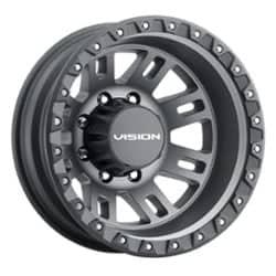 Vision 408 Manx2 Rear 16x6 8x165.1 -137 ET 125.2 CB Satin Gray/Black Lip Ring