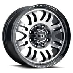 Vision 409 Inferno 17x8.5 6x139.7 0 ET 110 CB Gloss Black Machined Face