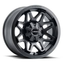 Vision 416 Se7en UTV 12x7 4x156 3 ET 131.1 CB Matte Black