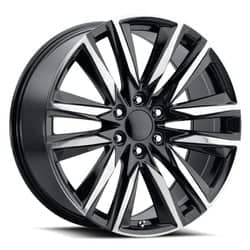 Voxx Replica ES6 20x9 6x139.7 28 ET 78.1 CB Gloss Black Machined Accent