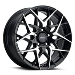 Voxx Paso 17x7.5 5x108/5x114.3 40 ET 73.1 CB Gloss Black w/ Machined Face