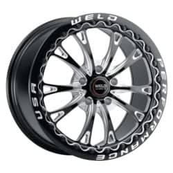 Weld Belmont Drag Beadlock S908 15x10 5x120 45 ET 78.1 CB Gloss Black Milled