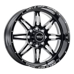 Weld Off-Road Cheyenne W132 22x10 8x180 -18 ET 124.3 CB Gloss Black Milled