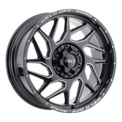 Weld Off-Road Fulcrum W117 22x10 8x180 -18 ET 124.3 CB Gloss Black Milled